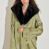 Fur Trimmed Kimono Duster