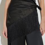 Jacquard Silk Fringe Scarf