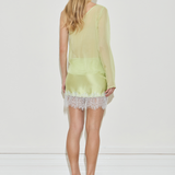 Silk Lace Mini Skirt