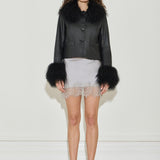 Silk Lace Mini Skirt