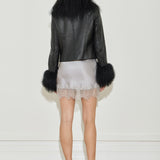 Silk Lace Mini Skirt