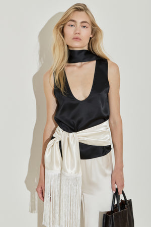 Silk Fringe Scarf