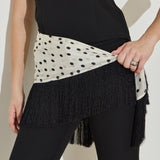 Silk Chiffon Fringe Scarf