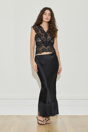 Silk Fringe Skirt