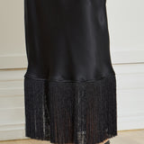 Silk Fringe Skirt