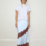 Silk Lace Midi Skirt