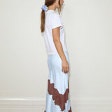 Silk Lace Midi Skirt