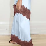 Silk Lace Midi Skirt