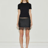 Silk Lace Mini Skirt