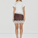 Silk Lace Mini Skirt