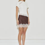 Silk Lace Mini Skirt
