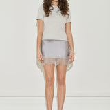 Silk Lace Mini Skirt