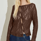 Asymmetric Lace Top