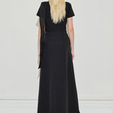 Pin-Tuck Maxi Skirt