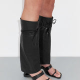 Samia Black Texture Leather Camal