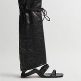 Samia Black Texture Leather Camal