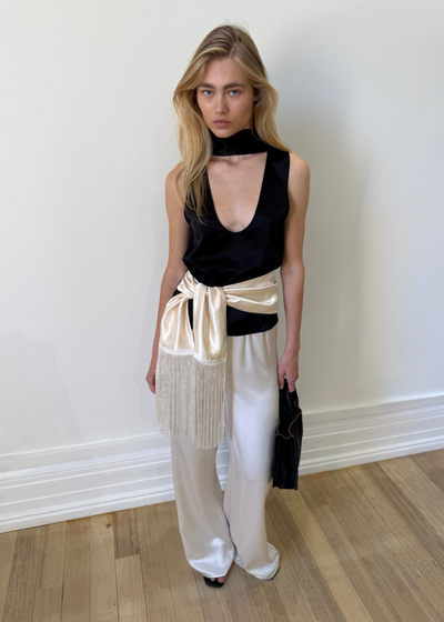 Silk Fringe Scarf - As seen on