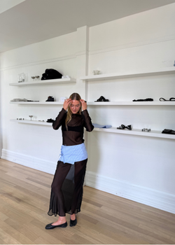 Silk Chiffon Long Sleeve Dress - As seen on