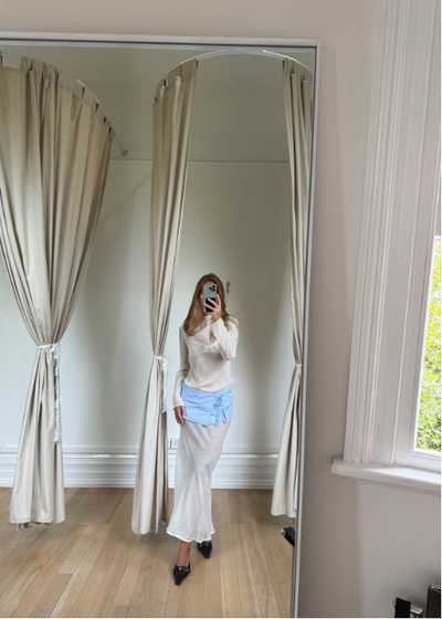 Silk Chiffon Long Sleeve Dress - As seen on