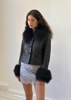 Silk Lace Mini Skirt - As seen on