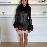 Silk Lace Mini Skirt